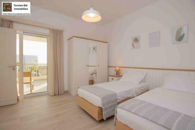 Kalamaki Kreta, Afrathia Kalamaki, Luxusvilla m.priv. Pool direkt am Lybischen Meer Haus kaufen